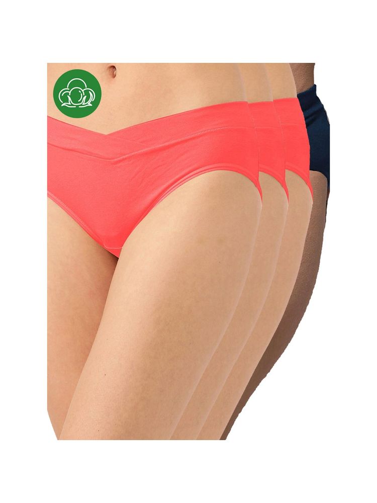 Inner Sense Plus Size Organic Cotton V Band Panties (Pack of 4)-picture-3