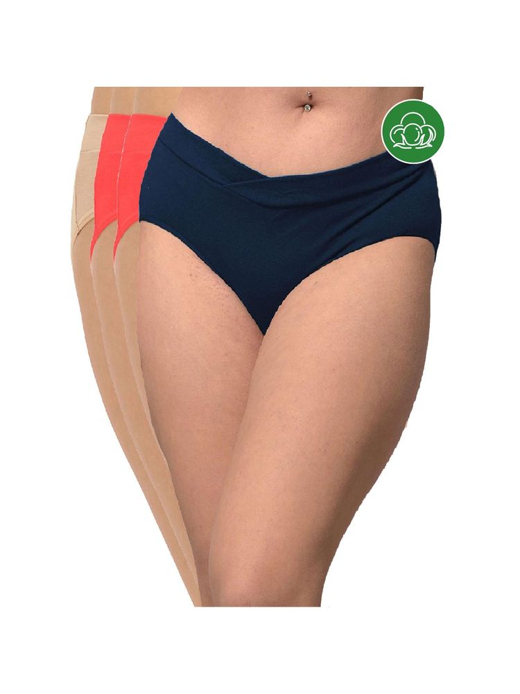 Inner Sense Plus Size Organic Cotton V Band Panties (Pack of 4)-picture-29
