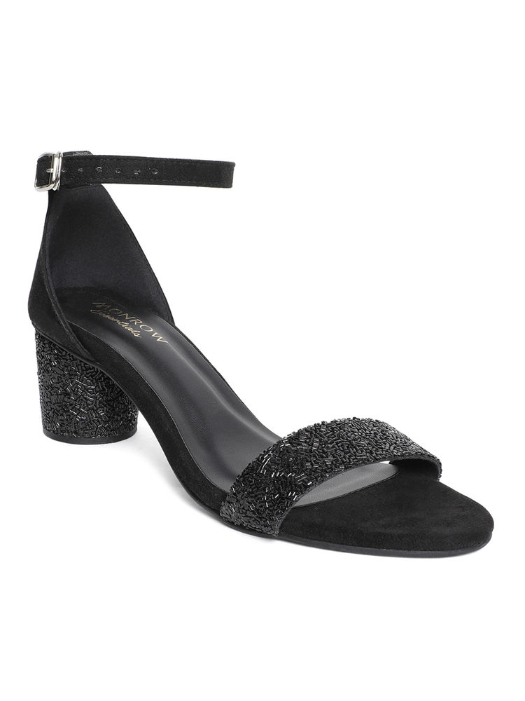 Monrow Black Saylor Block Heels