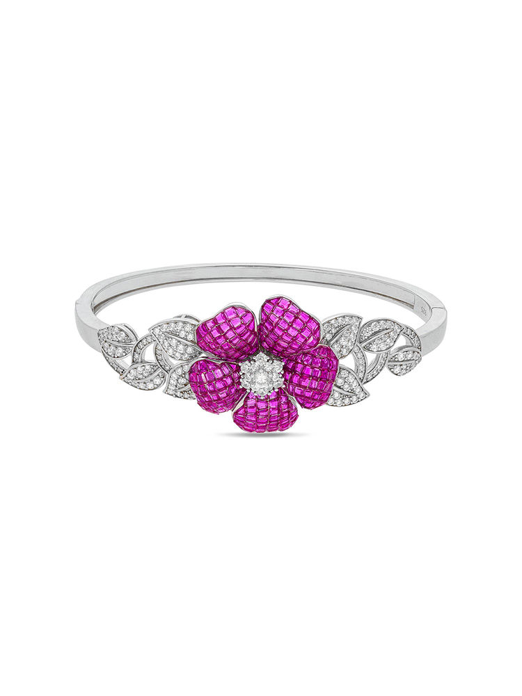 MISS JO Pink Enchanted Grove Blossom Silver Cuff-image-27