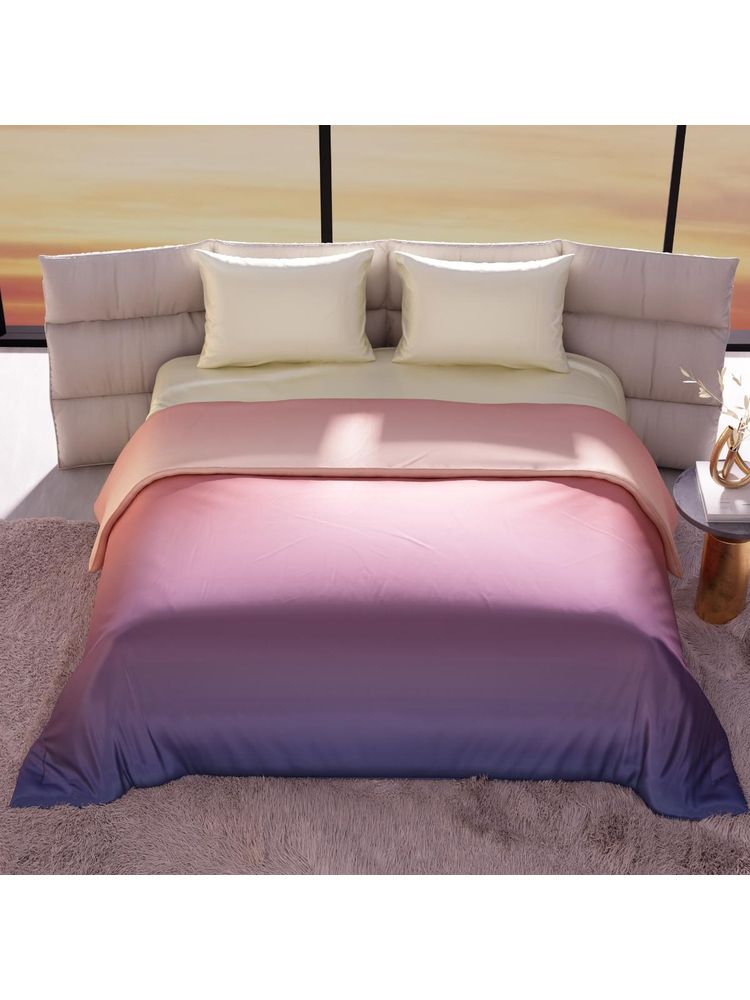 Stoa Paris Skies Of Paris Sunset Kiss 300 Tc Satin Printed King Comforter-image-33