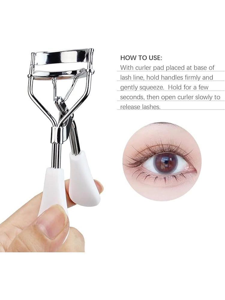 Rhe Cosmetics Professional Eyelash Curler For Turning Headup Girl - White