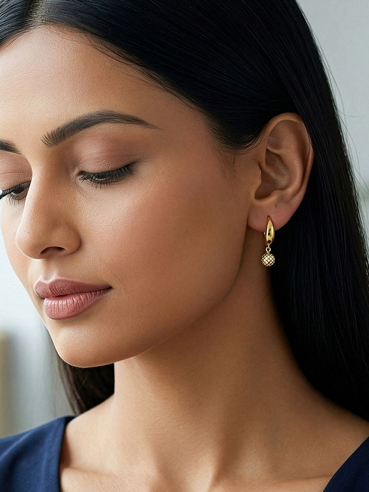 GIVA 925 Silver Golden Havana Earrings-image-46