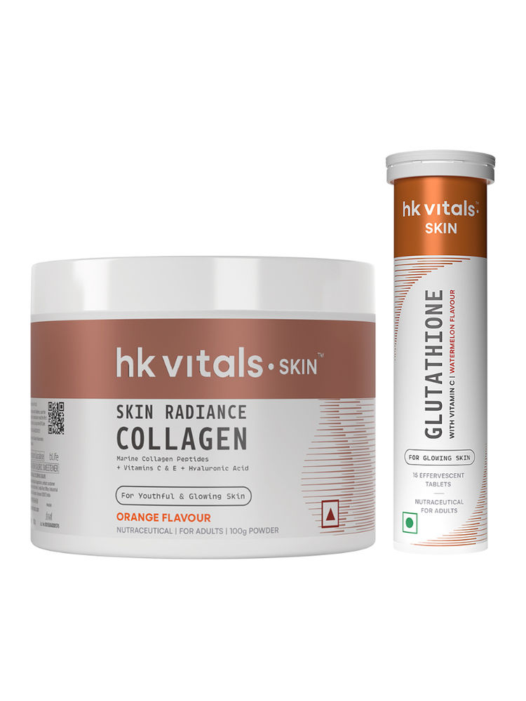 HealthKart HK Vitals Skin Radiance Collagen - Orange & Glutathione Tablets - Watermelon
