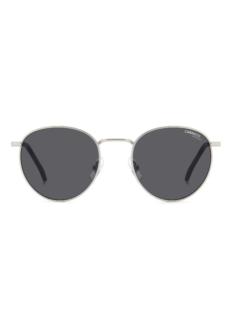 carrera accessories CARRERA Mens Grey Lens Palladium Black Non Polarized Round Sunglasses (52)-picture-1