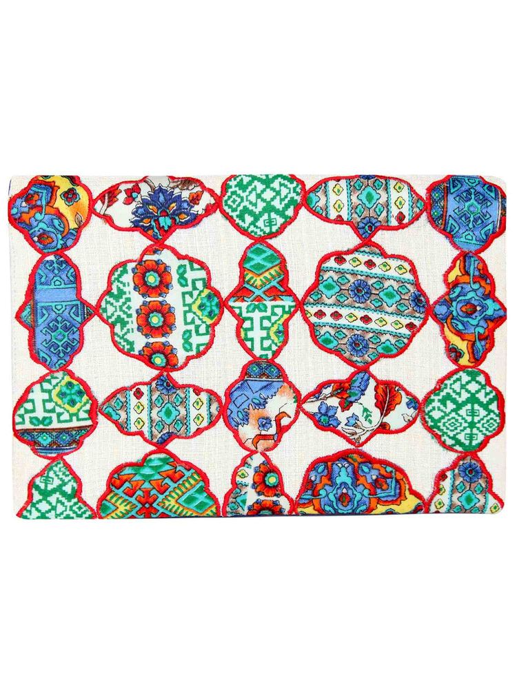 Tarini Nirula Applique Satchel Clutch-picture-28