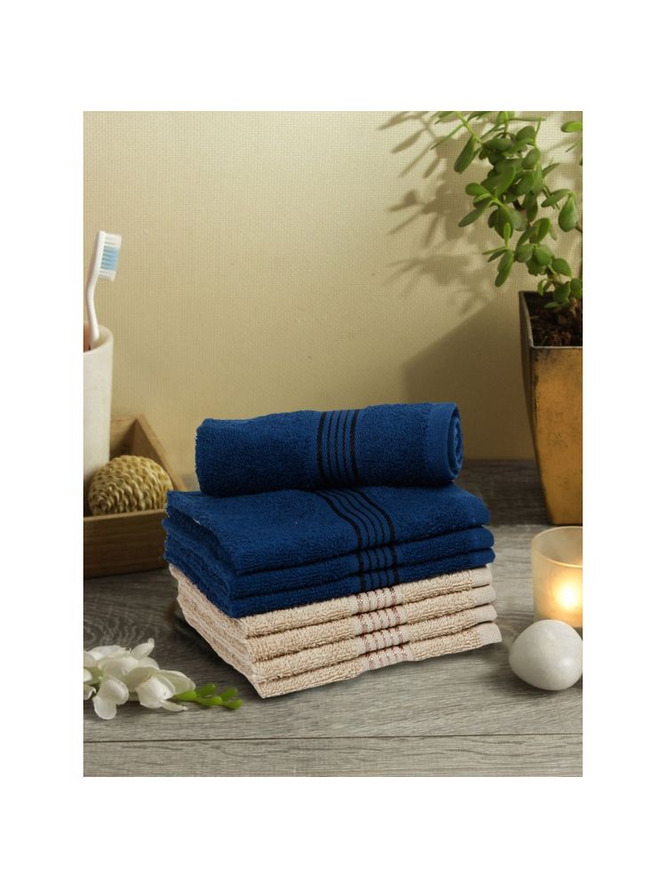 KOPA Quick Dry 100% Cotton Soft Terry Towel -8Pc Face Towel D'Ross Solid-Multi-image-34