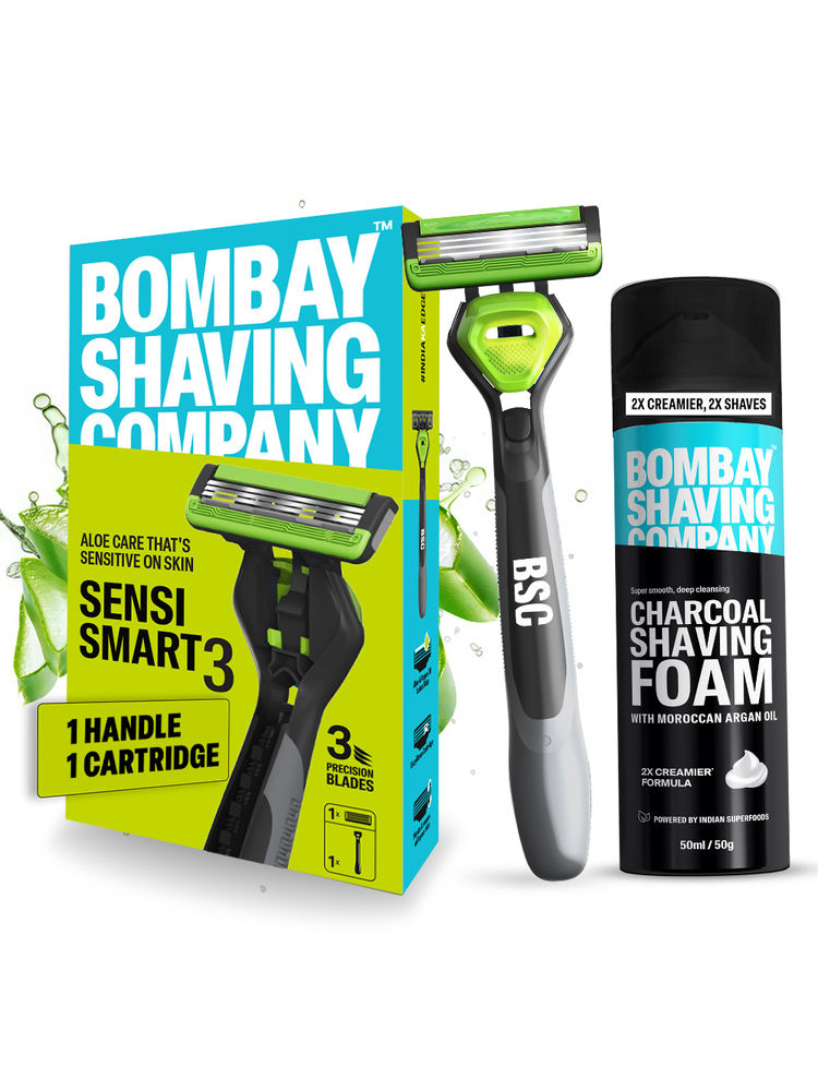 Bombay Shaving Company Sensi Smart 3 + Charcoal Foam Combo-picture-14
