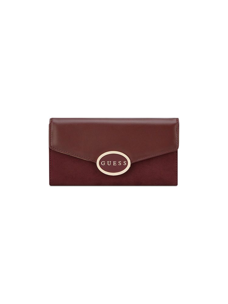Guess Brown Solid Flap Gracia Wallet-image-44