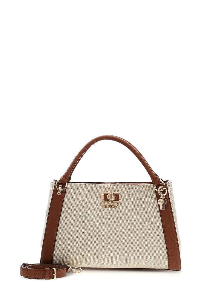 guess fashion Guess Brown Textured Magnet Satchel Bag with Detachable Strap-picture-16