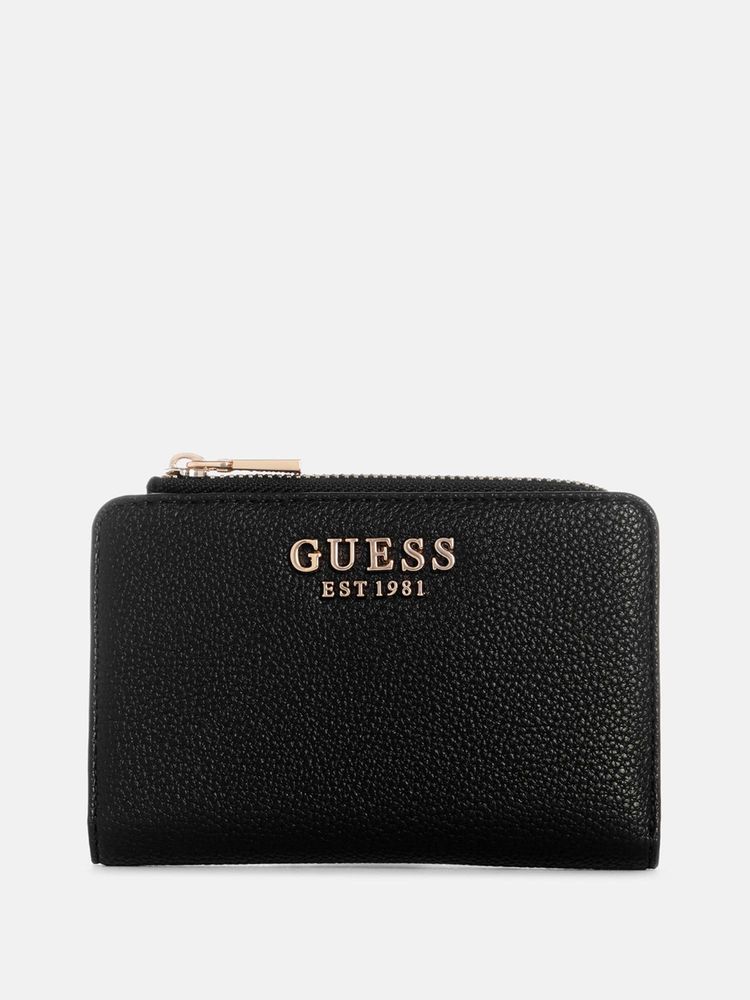 Guess Black Textured Zipper Yesba Wallet-image-36