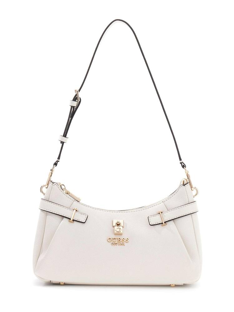 guess fashion Guess White Textured Zipper Yesba Shoulder Bag-picture-15