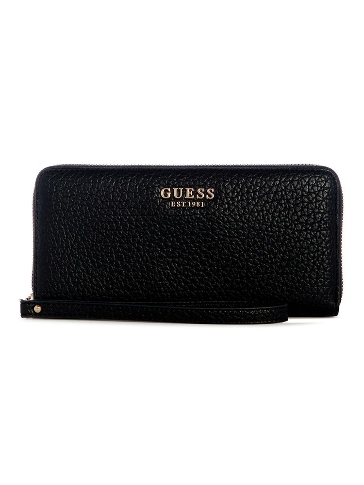 Guess Black Textured Zipper Marsha Wallet-image-37