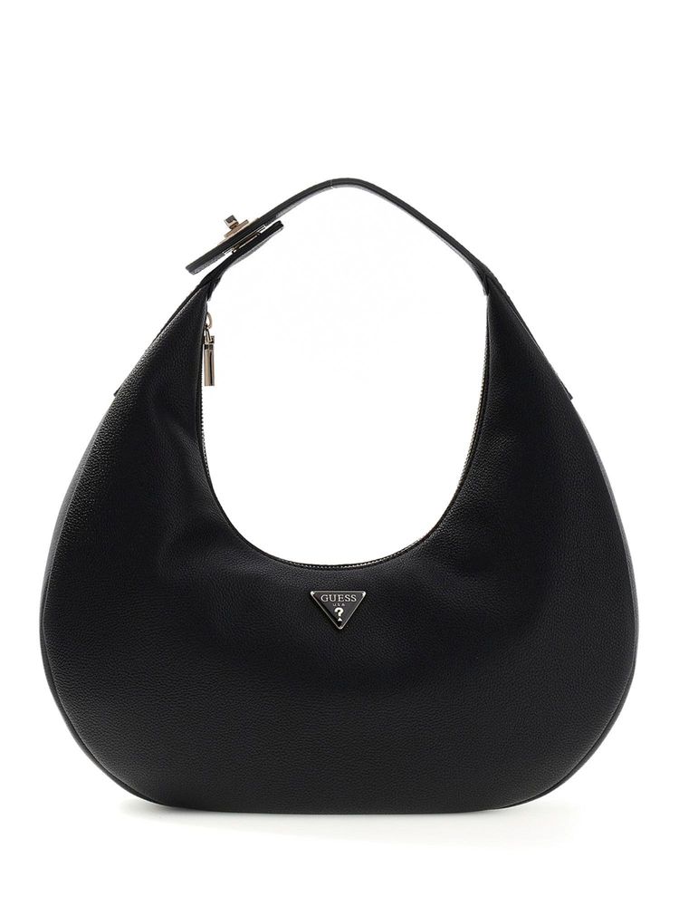 guess fashion Guess Black Solid Zipper Evie Hobo Bag-picture-25