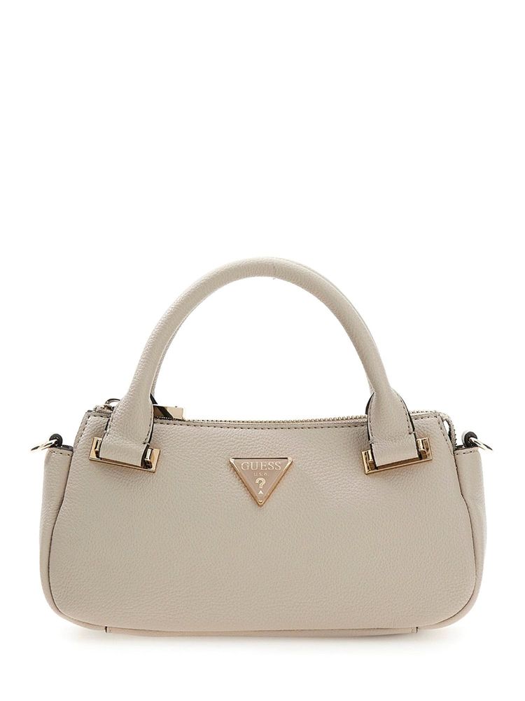 guess fashion Guess Beige Textured Satchel Bag with Detachable Strap-picture-28