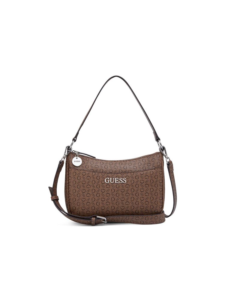 guess fashion Guess Brown Printed Zipper Crossbody Bag-picture-34