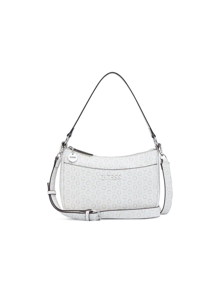 guess fashion Guess White Printed Zipper Crossbody Bag-picture-14