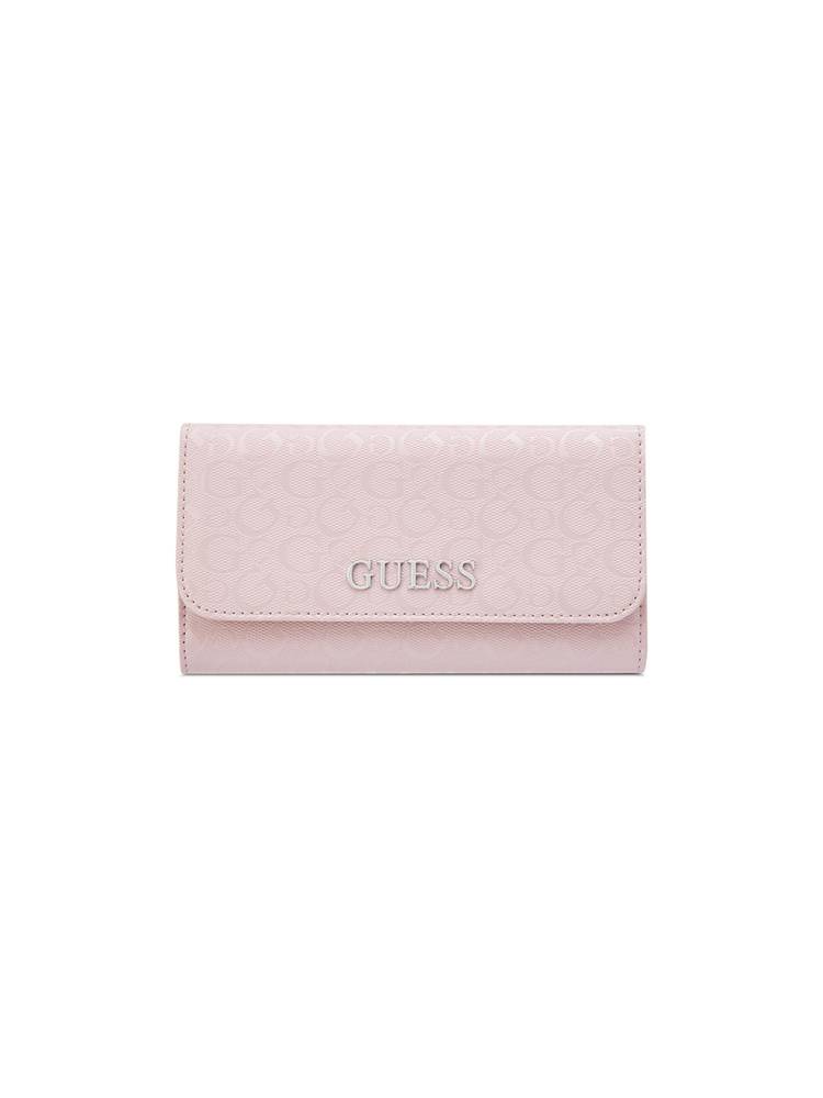 guess fashion Guess Pink Textured Snap Button Tri-Fold Wallet-picture-14