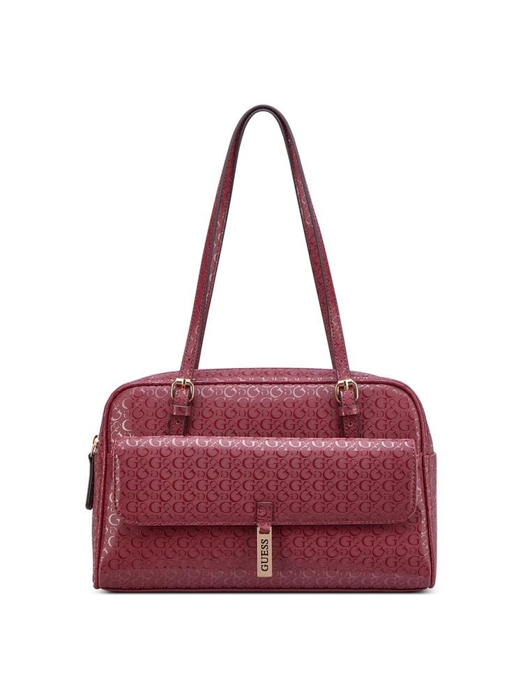 guess fashion Guess Maroon Textured Zipper Shoulder Bag-picture-28