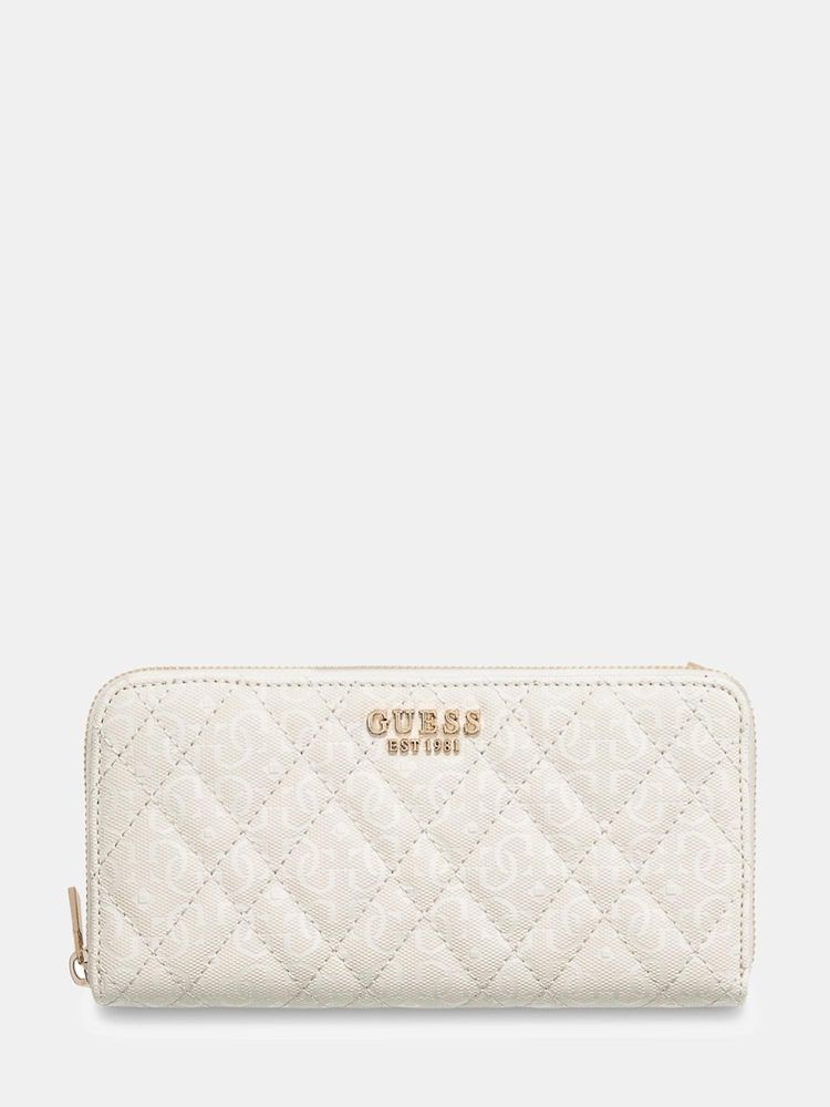 guess fashion Guess Off WHite Printed Zipper Wallet-picture-17