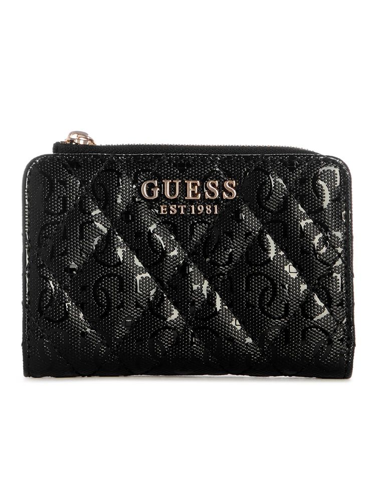 guess fashion Guess Black Textured Zipper Isemay Zip Around Wallet-picture-27