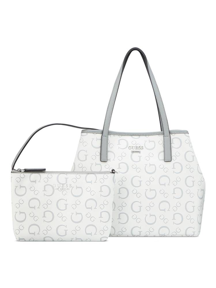 guess fashion Guess White Printed Magnet Tote Bag With Pouch-picture-10