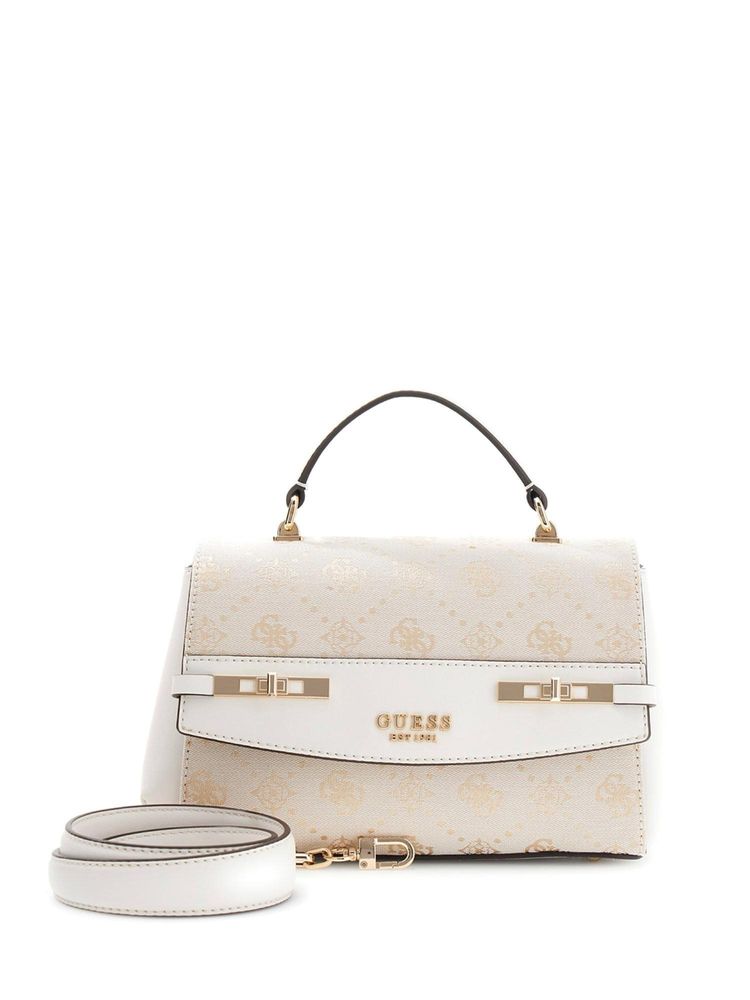 guess fashion Guess Off White Textured Magnet Crossbody Bag-picture-33