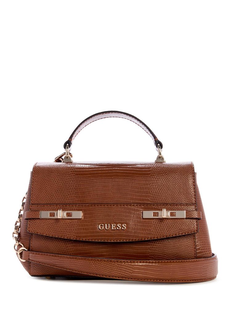 Guess Brown Textured Magnet Hand Bag-image-9