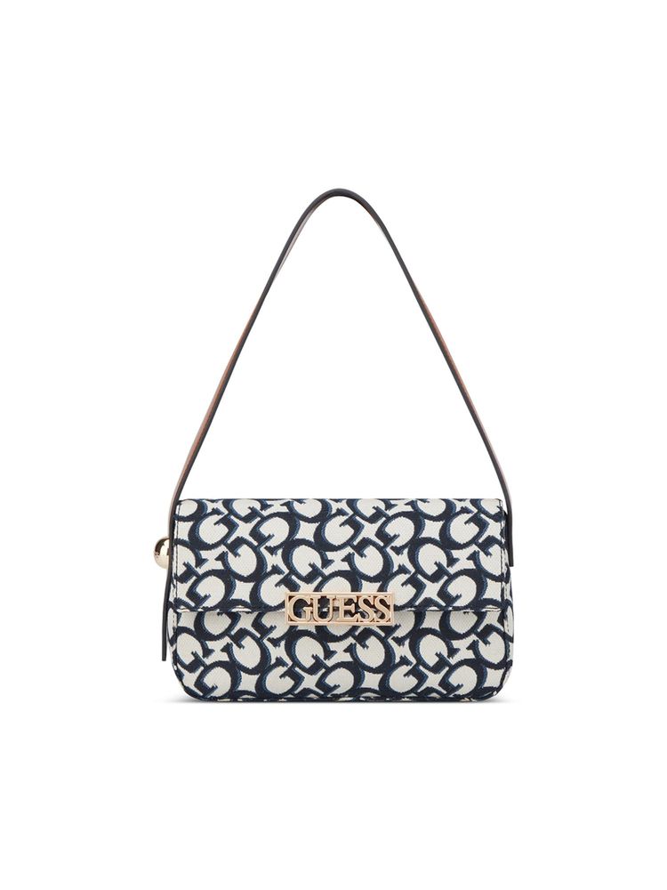 Guess White Printed Shoulder Bag-image-14
