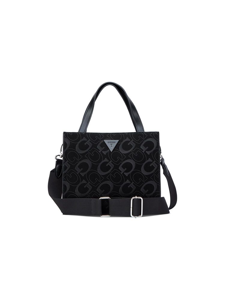 guess fashion Guess Black Printed Magnet Tote Bag-picture-36