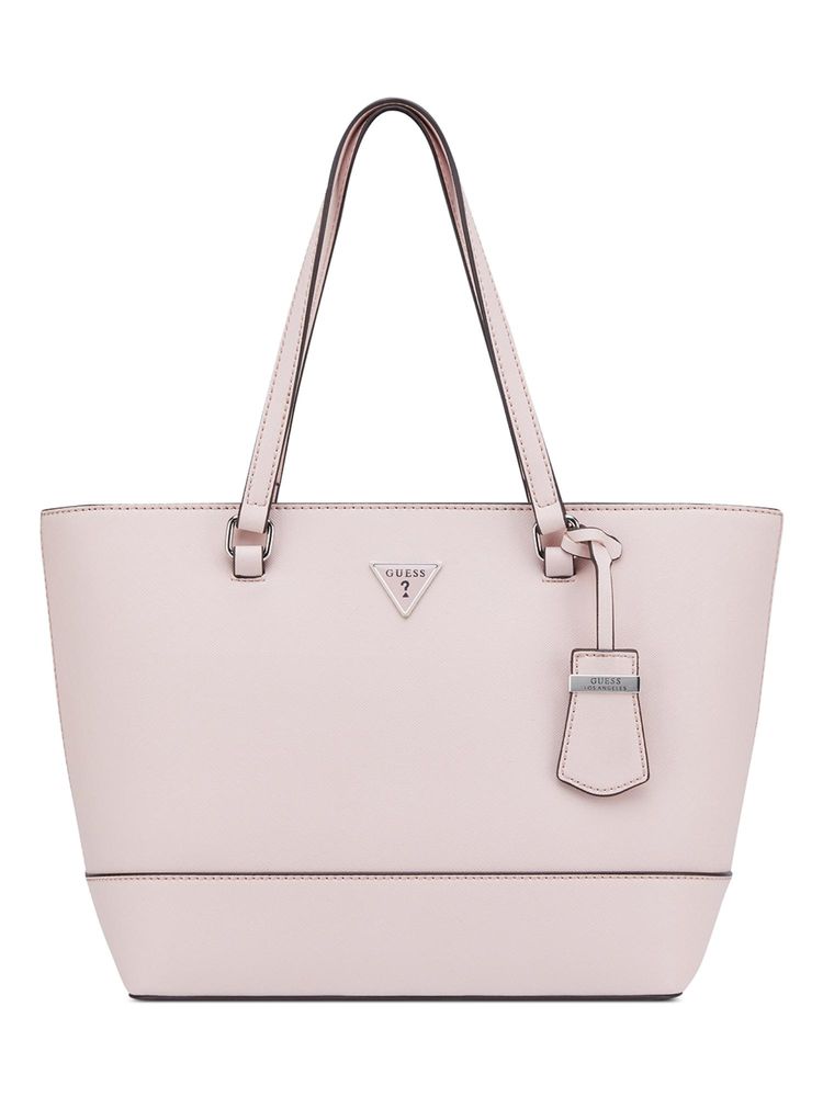 Guess Pink Solid Viviette Carryall Tote Bag-image-11
