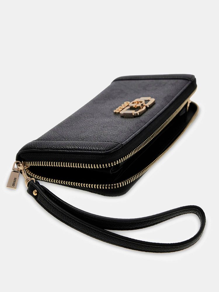 guess fashion Guess Black Printed Zipper Wallet-picture-24