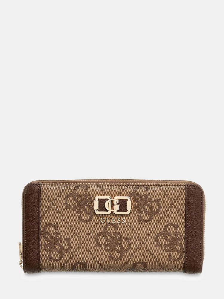 guess fashion Guess Brown Printed Zipper Wallet-picture-25