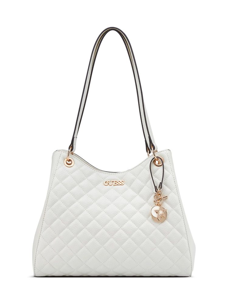guess fashion Guess White Textured Shoulder Bag-picture-27