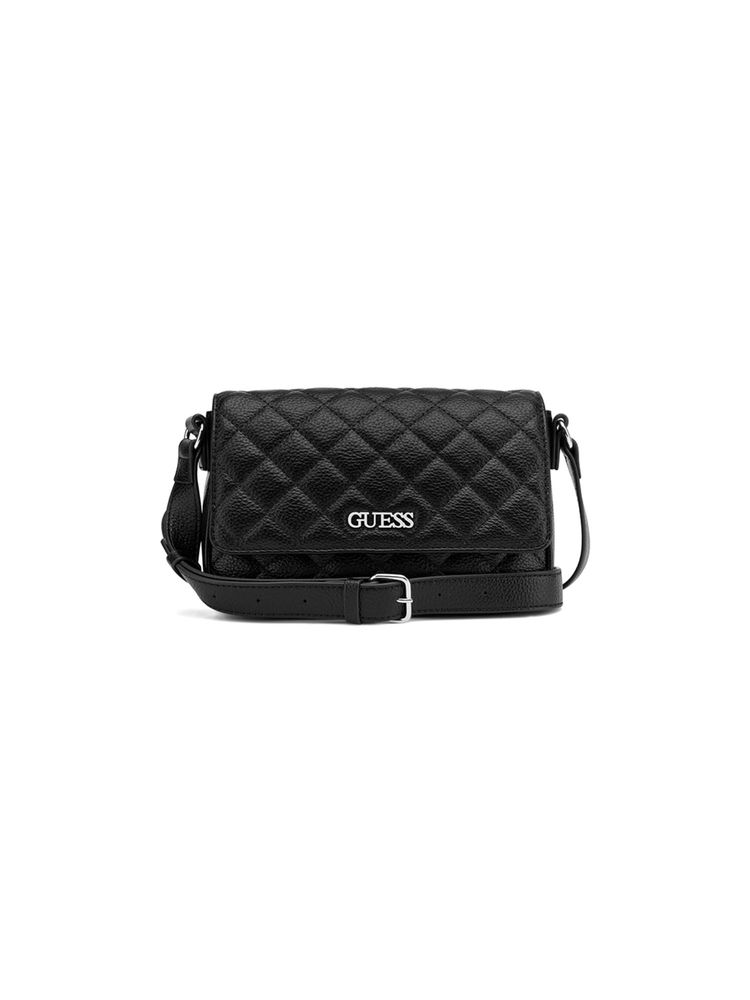 Guess Black Textured Shoulder Bag-image-7