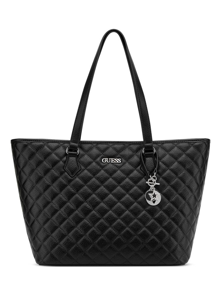 guess fashion Guess Black Textured Magnet Tote Bag-picture-17