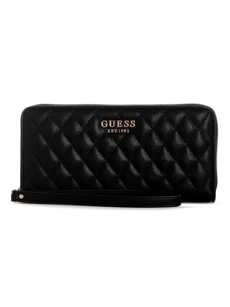 Guess Black Solid Zipper Wallet-image-28