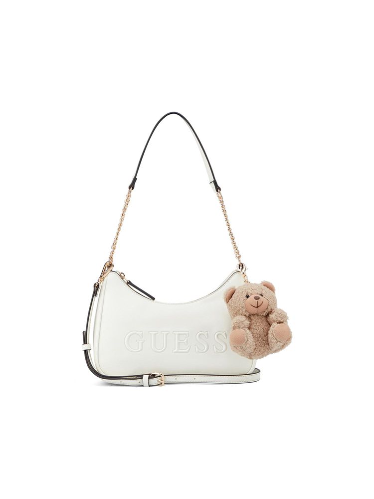 guess fashion Guess White Solid Zipper Crossbody Bag-picture-14