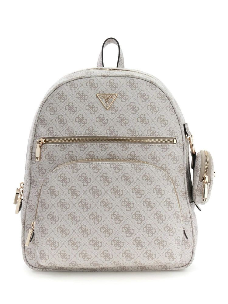guess fashion Guess Grey Printed Zipper Power Play Tech Backpack with Pouch-picture-18