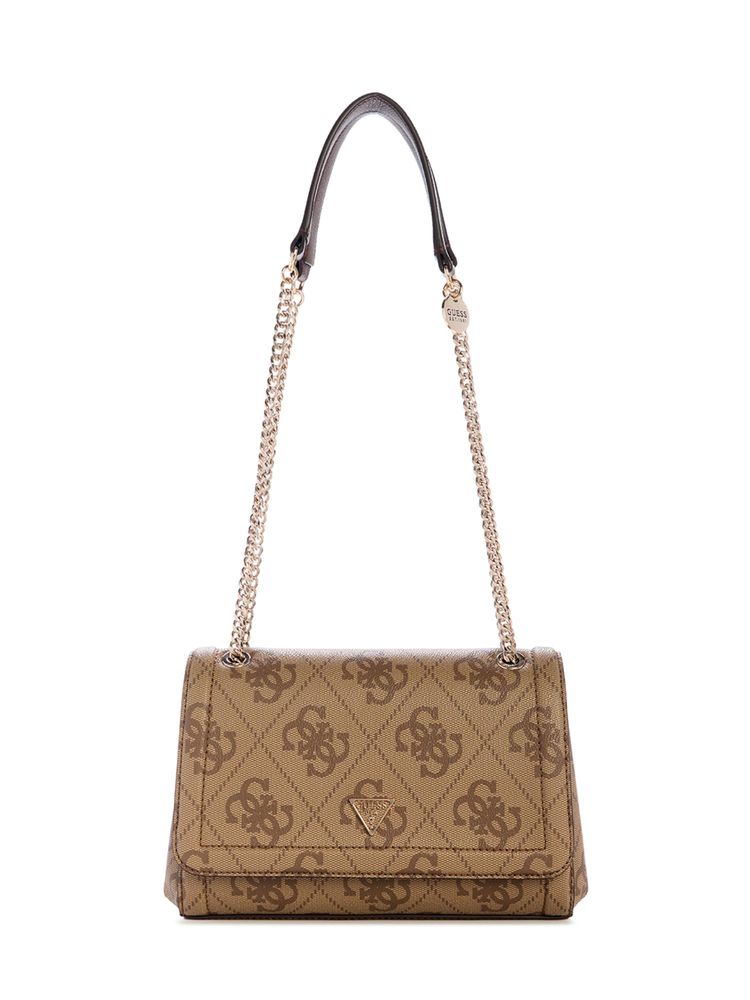 guess fashion Guess Beige Printed Shoulder Bag-picture-15