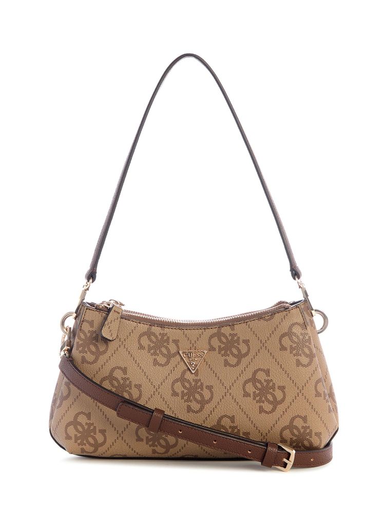 guess fashion Guess Brown Printed Magnetic Snap Crossbody Bag-picture-38