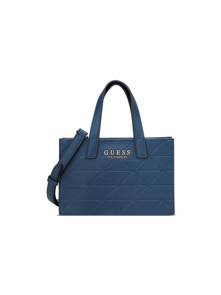guess fashion Guess Navy Blue Textured Magnet Tote Bag-picture-21