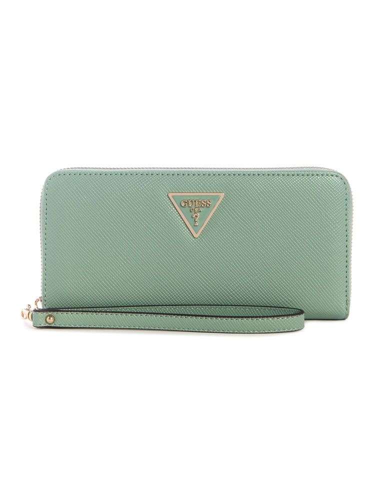 Guess Green Textured Zipper Wallet-image-31