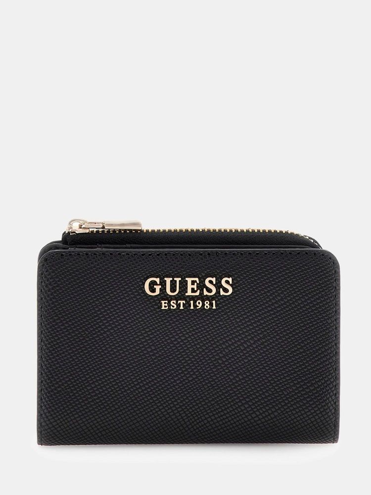 Guess Black Textured Zipper Wallet-image-40