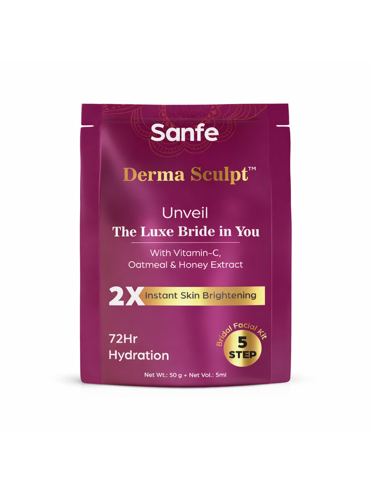 Sanfe Derma Sculpt 5 Step Bridal Facial Kit For Instant Glow Up-picture-33