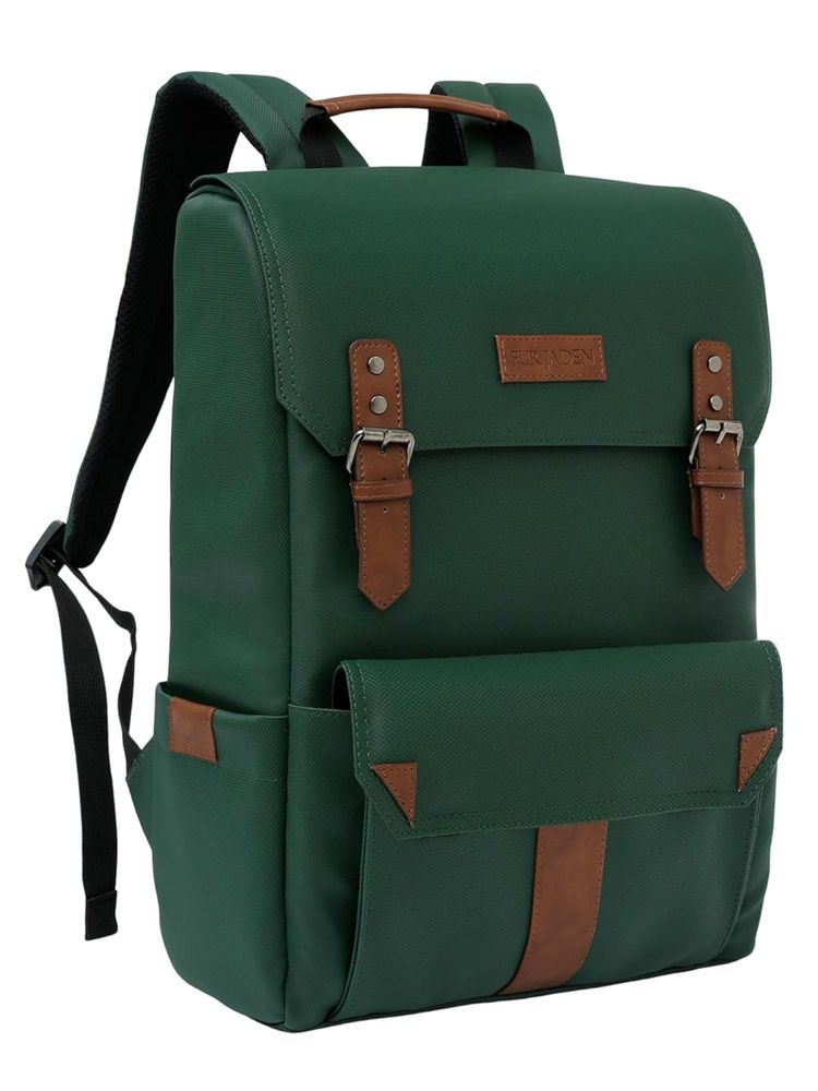 FUR JADEN Anti-Theft Laptop and Camera Green Backpack (M)-picture-23
