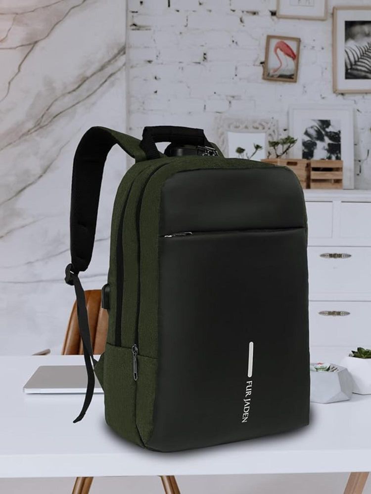 FUR JADEN Travel Laptop Green Backpack (M)-picture-18