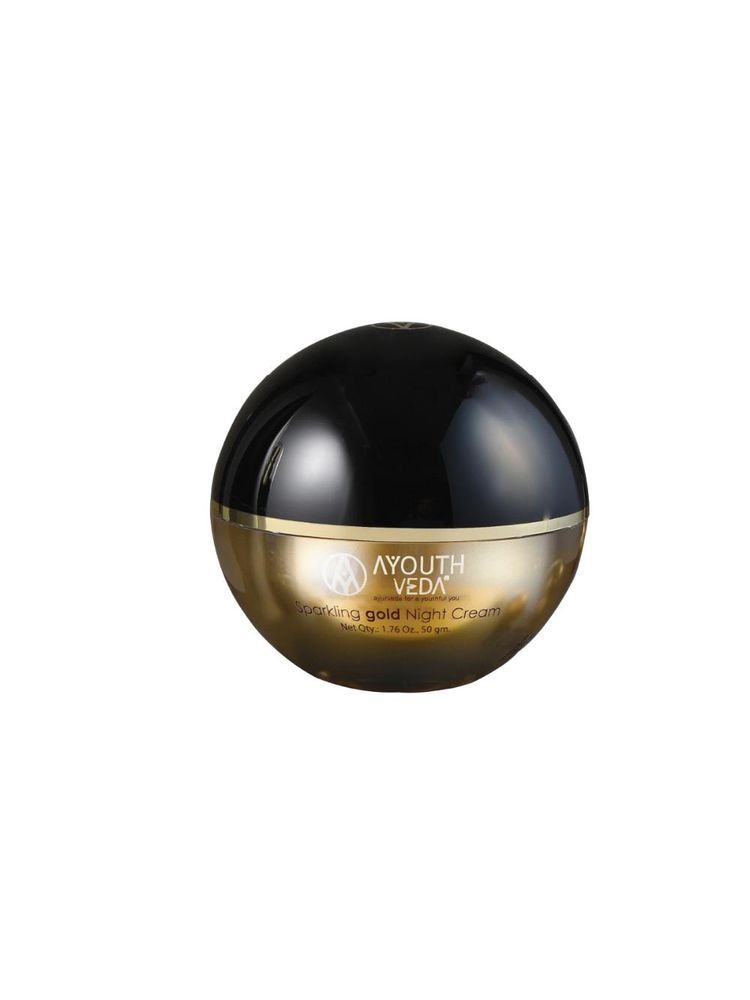 Ayouthveda by Aimil Sparkling 24K Nano Elemental Gold Night Cream Enriched with Gold & Saffron-picture-33