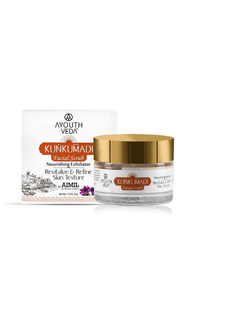 Ayouthveda Kunkumadi Face Scrub with Walnut Finest Kashmiri Saffron & Sunflower-picture-37