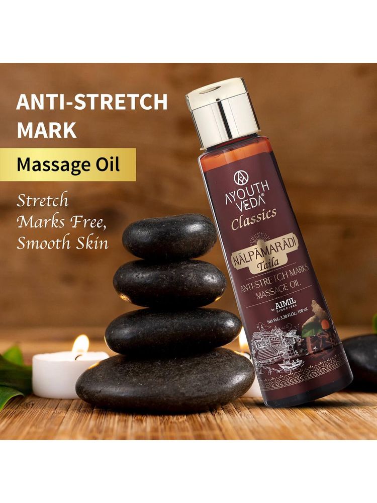 Ayouthveda Nalpamardi Taila to Remove Stratch Marks Body Oil with Turmaric-image-46